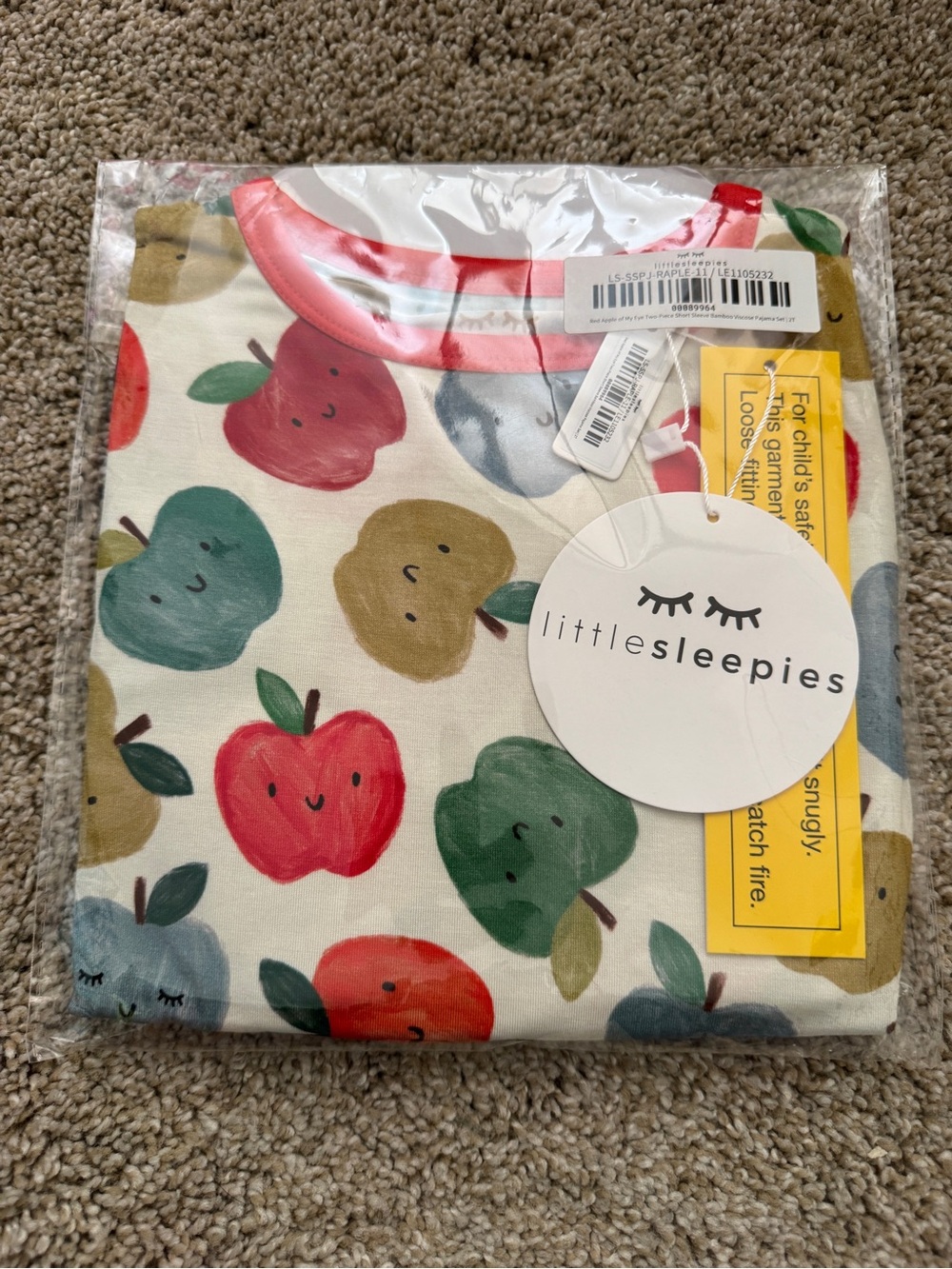 2T Little Sleepies | Pajama| Apple of my eye 2 piece NWT
